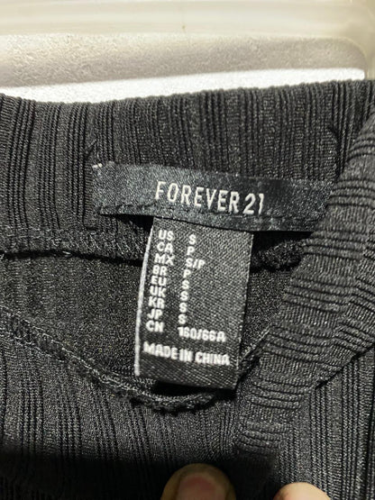 FOREVER 21|S|WAIST 26|Black Ribbed Midi Skirt