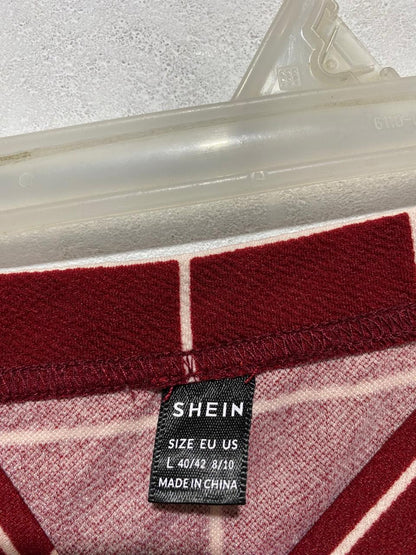 SHEIN|M/L|WAIST 28|Mulvari Letter Waist Grid Pencil Skirt