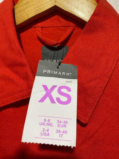 Primark|XS| Mini Cropped Red Jean Jacket