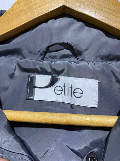 PETITE|L/XL|BUST 23|GREY DIAMOND-QUILTED JACKET