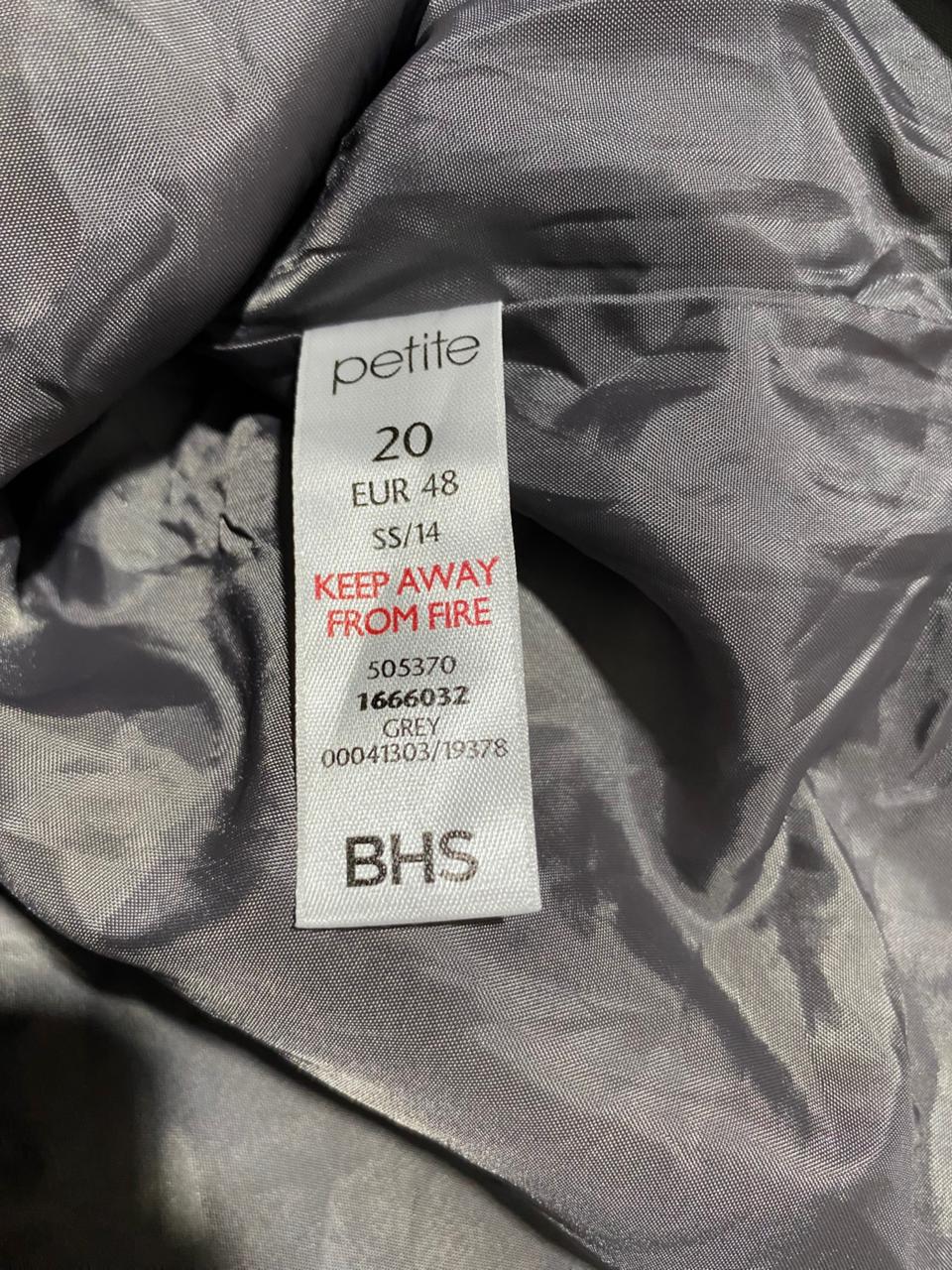 PETITE|L/XL|BUST 23|GREY DIAMOND-QUILTED JACKET