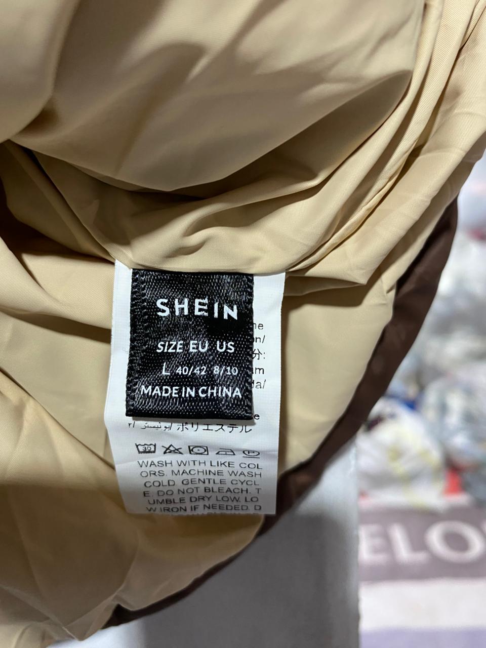 SHEIN|L|BUST 20|REVERSIBLE BROWN AND BEIGE PUFFER VEST