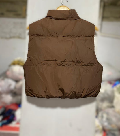 SHEIN|L|BUST 20|REVERSIBLE BROWN AND BEIGE PUFFER VEST