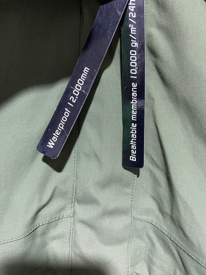 CRANE|L|BUST 23|SNOW EXTREME OLIVE GREEN PARKA JACKET WITH FAUX-FUR HOOD