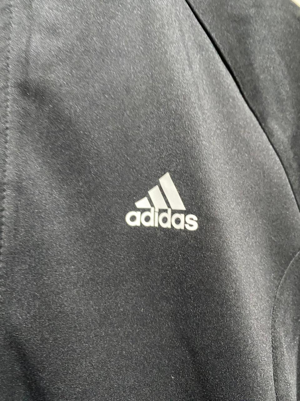 ADIDAS| S | BUST 18|PRIME GREEN BLACK TRACK JACKET WITH WHITE THREE-STRIPES