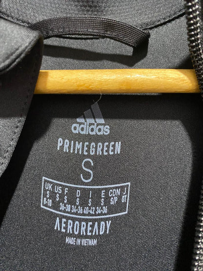 ADIDAS| S | BUST 18|PRIME GREEN BLACK TRACK JACKET WITH WHITE THREE-STRIPES