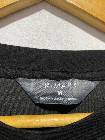 PRIMARK|M/L|BUST 26|BLACK CREWNECK SWEATSHIRT WITH WHITE PIPING