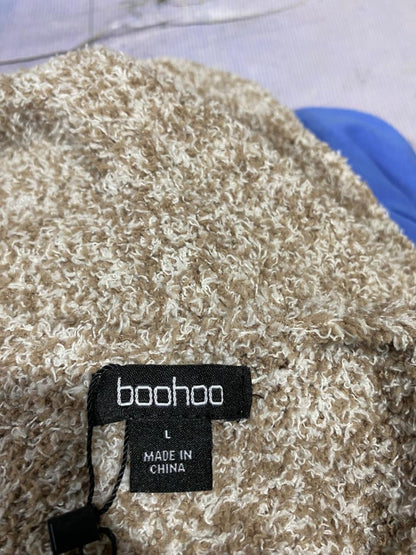 BOOHOO| L |LONG-SLEEVED SPECKLED KNIT MIDI DRESS