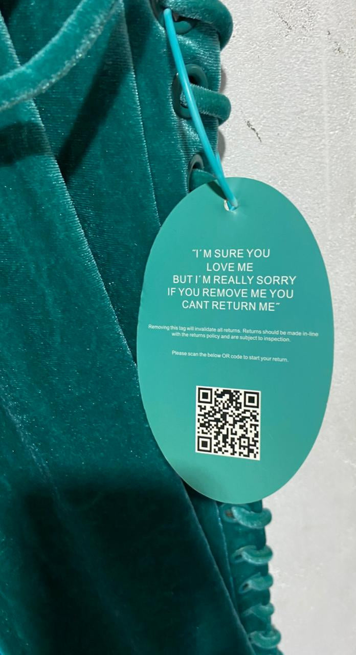 BBX BRAND|L|BUST 18|EMERALD GREEN VELVET MIDI DRESS WITH CUTOUTS