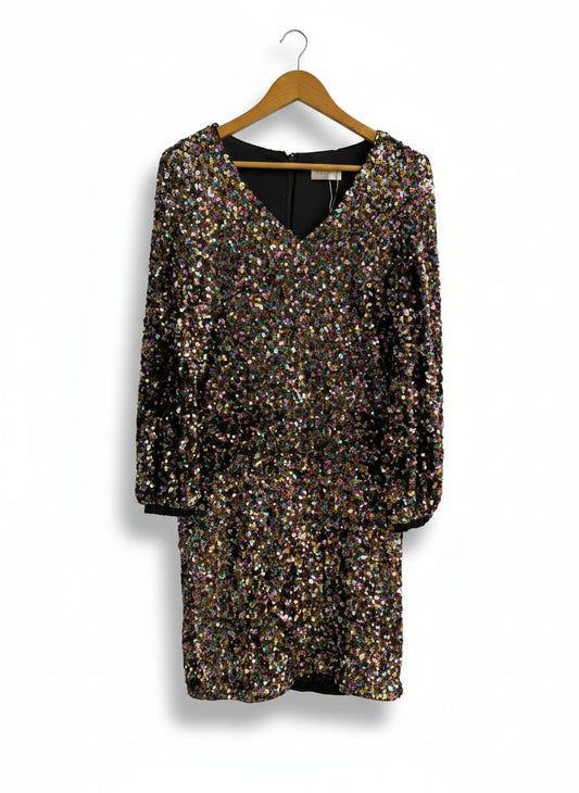 ROMANCE NANETTE LEPORE VELVET SEQUIN MINI DRESS|S|BUST 17