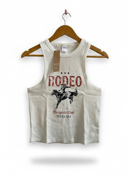 BETTER COTTON|M|BUST 15| COWIRLS CLUB TEXAS USA TANK TOP