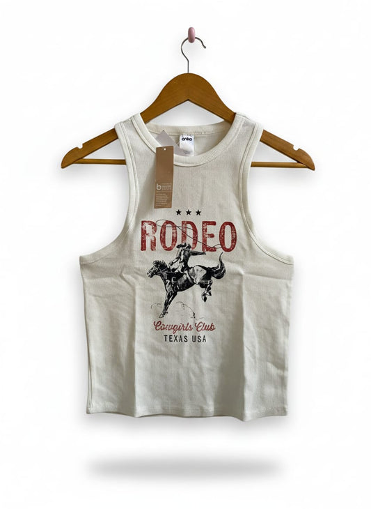 BETTER COTTON|M|BUST 15| COWIRLS CLUB TEXAS USA TANK TOP