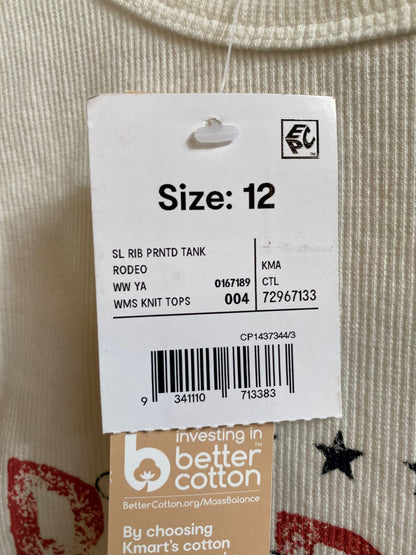 BETTER COTTON|M|BUST 15| COWIRLS CLUB TEXAS USA TANK TOP