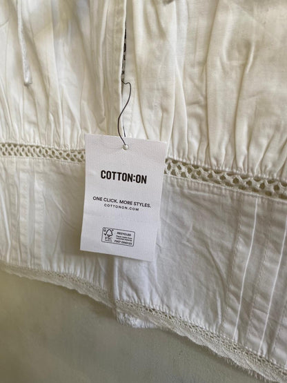 COTTON ON |M|BUST 15|TIE-FRONT CORSET-STYLE CROP TOP