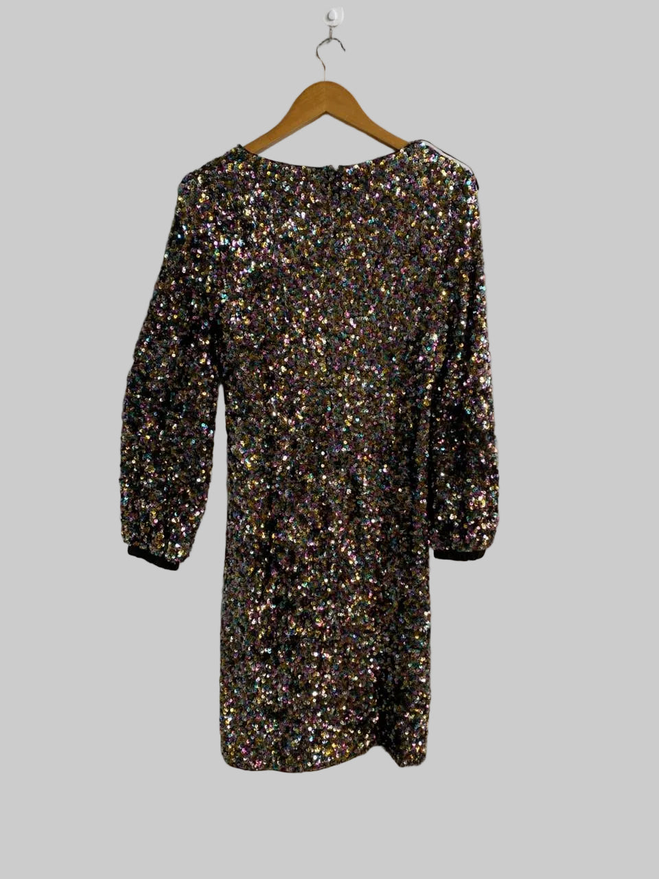 ROMANCE NANETTE LEPORE VELVET SEQUIN MINI DRESS|S|BUST 17
