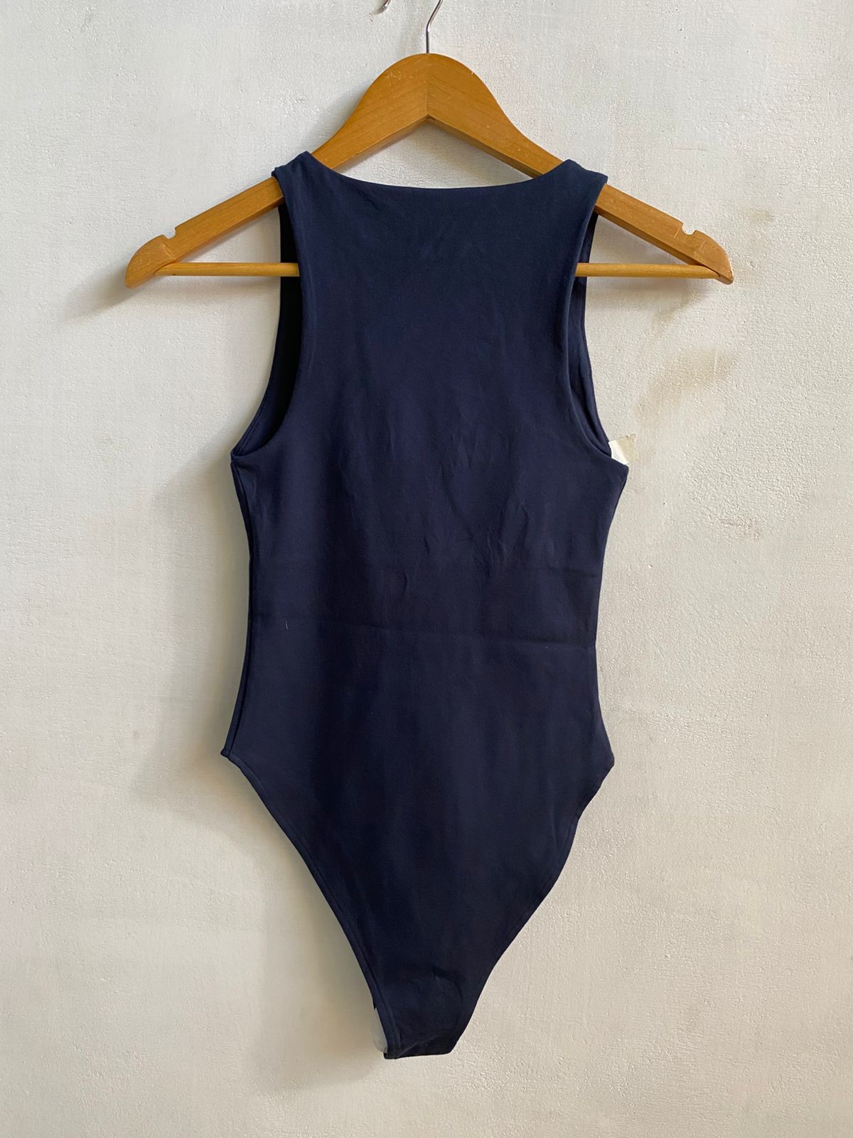 ANKO|S|BUST 12|NAVY BLUE HIGH-NECK RACERBACK BODYSUIT