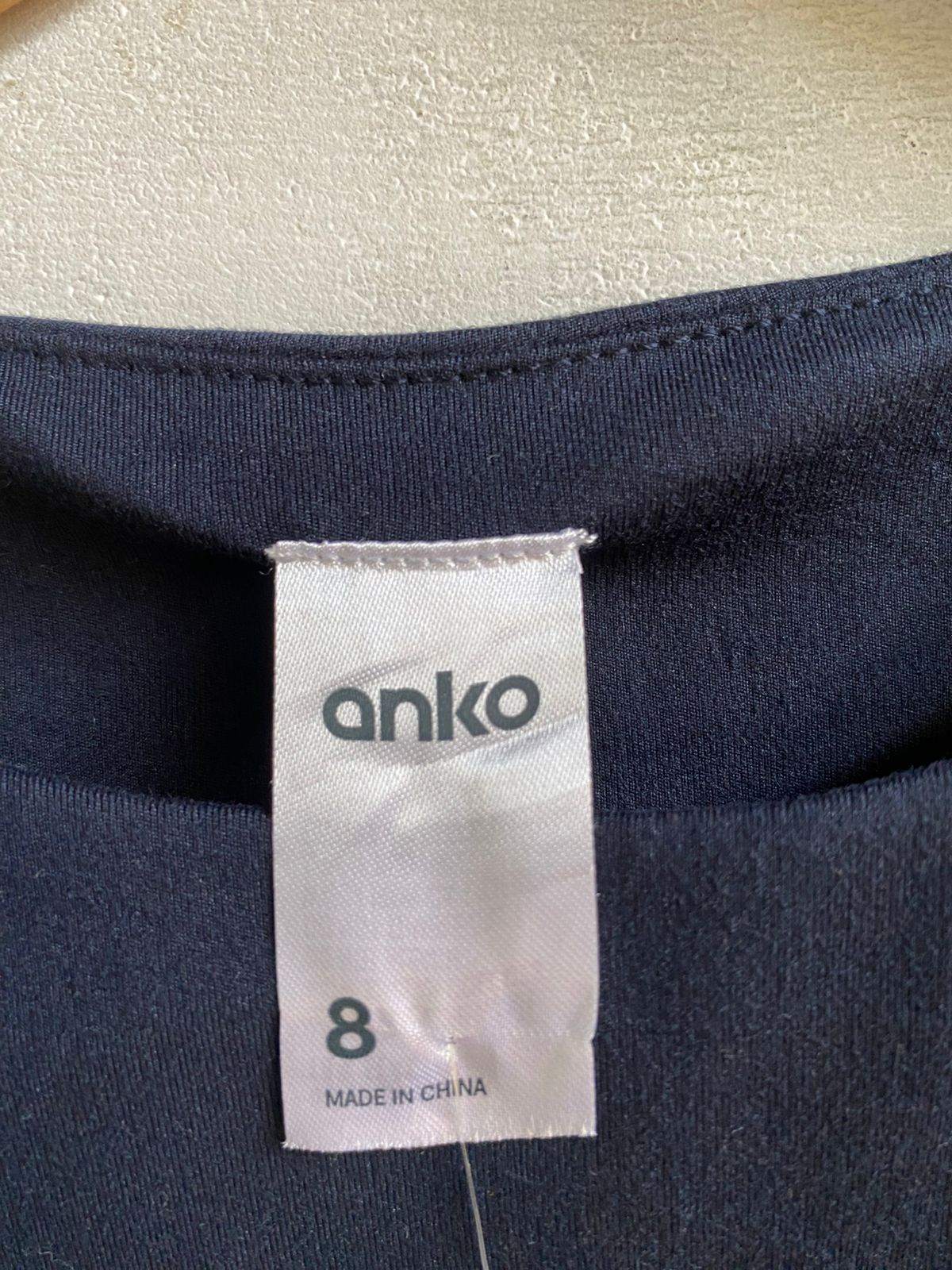 ANKO|S|BUST 12|NAVY BLUE HIGH-NECK RACERBACK BODYSUIT