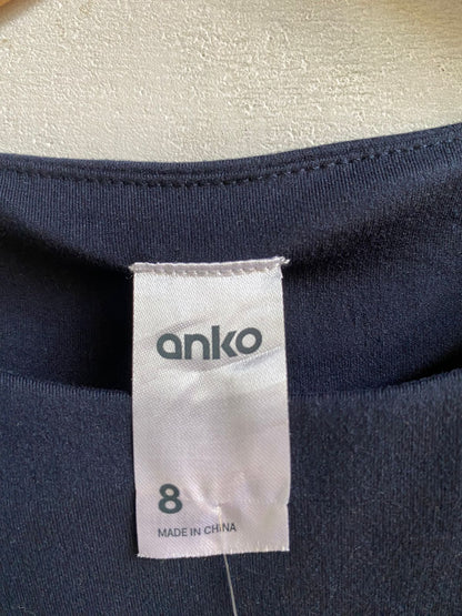 ANKO|S|BUST 12|NAVY BLUE HIGH-NECK RACERBACK BODYSUIT