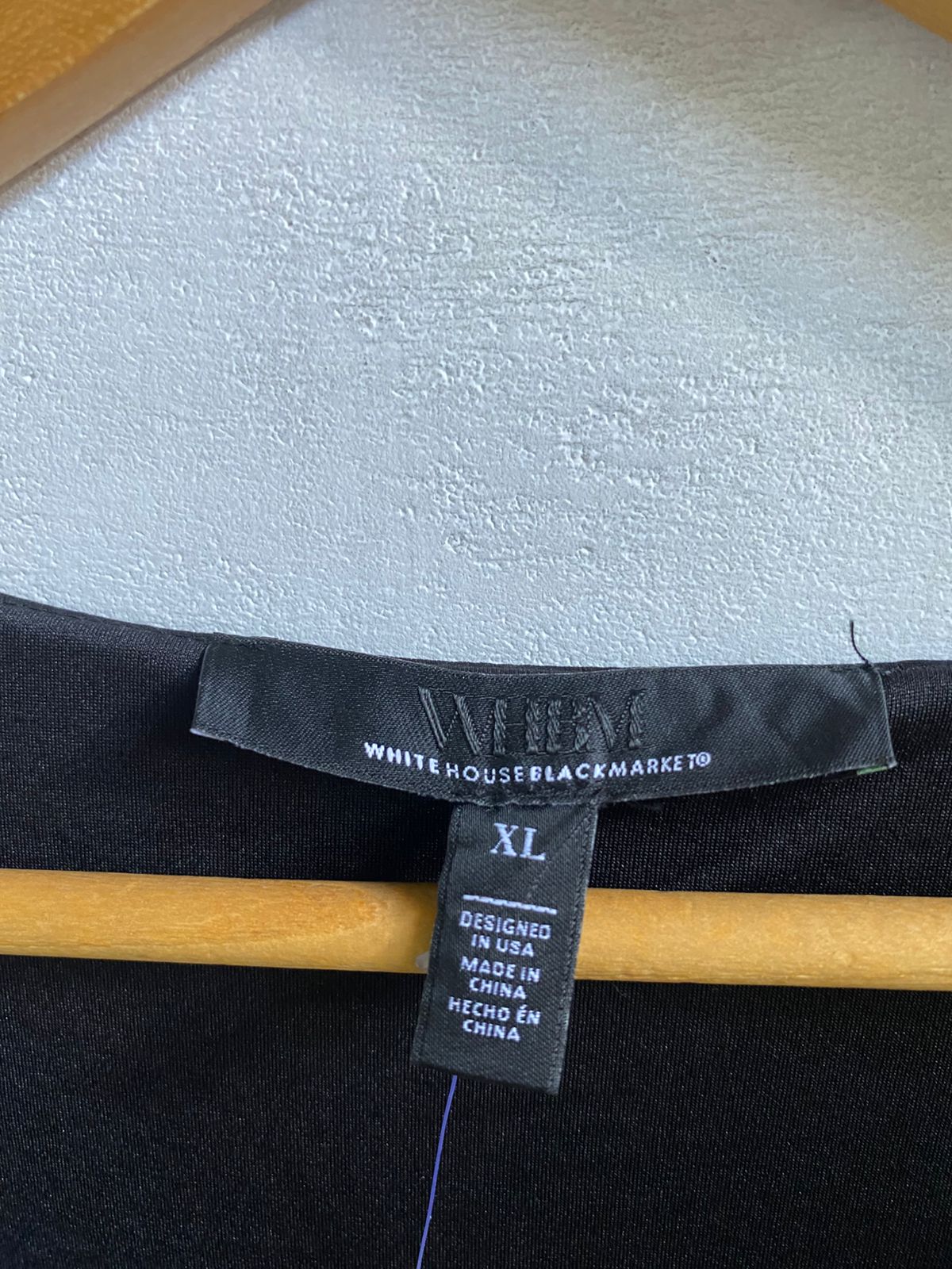 WHITE HOUSE BLACK MARKET|XL|BUST 21|BLACK SEQUIN COWL NECK SLEEVELESS TOP