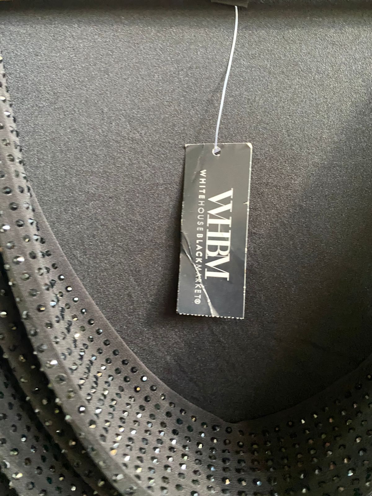 WHITE HOUSE BLACK MARKET|XL|BUST 21|BLACK SEQUIN COWL NECK SLEEVELESS TOP