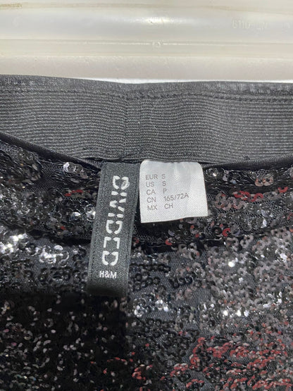 H&M DIVIDED|S|WAIST 28|BLACK SEQUIN MINI SKIRT
