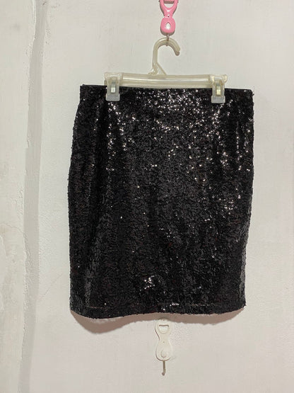 H&M DIVIDED|S|WAIST 28|BLACK SEQUIN MINI SKIRT