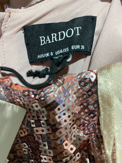 BARDOT|XS|BUST 12|SEQUIN GOWN IN ROSE GOLD