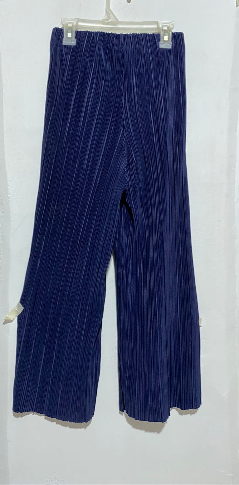 PRIMARK|XS| WAIST 24|NAVY BLUE PLEATED WIDE-LEG CULOTTES OR PALAZZO PANTS