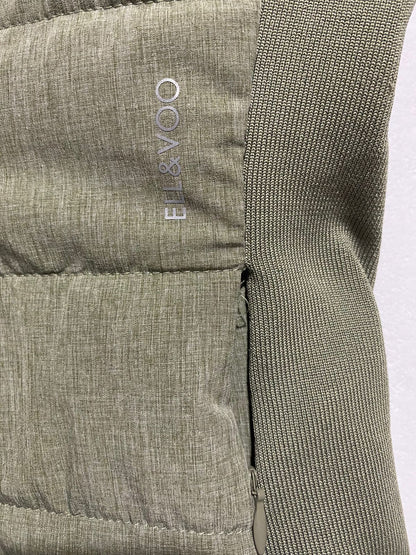 ELL&VOO|XS/S|BUST 18| Khaki Green Hooded Insulated Vest