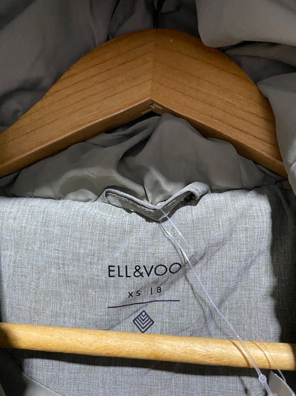 ELL&VOO|XS/S|BUST 18| Khaki Green Hooded Insulated Vest