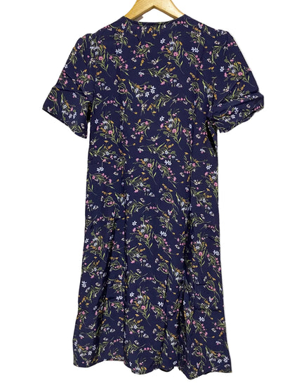 UNIQLO|S|BUST 18| Printed V-Neck Short-Sleeve Flare Dress