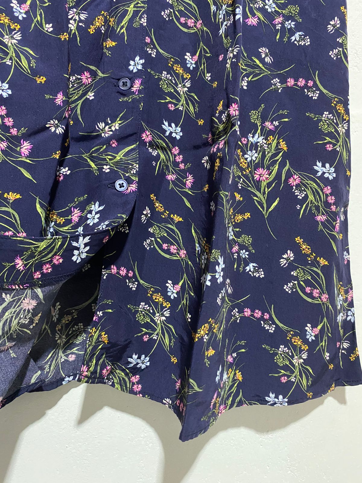 UNIQLO|S|BUST 18| Printed V-Neck Short-Sleeve Flare Dress