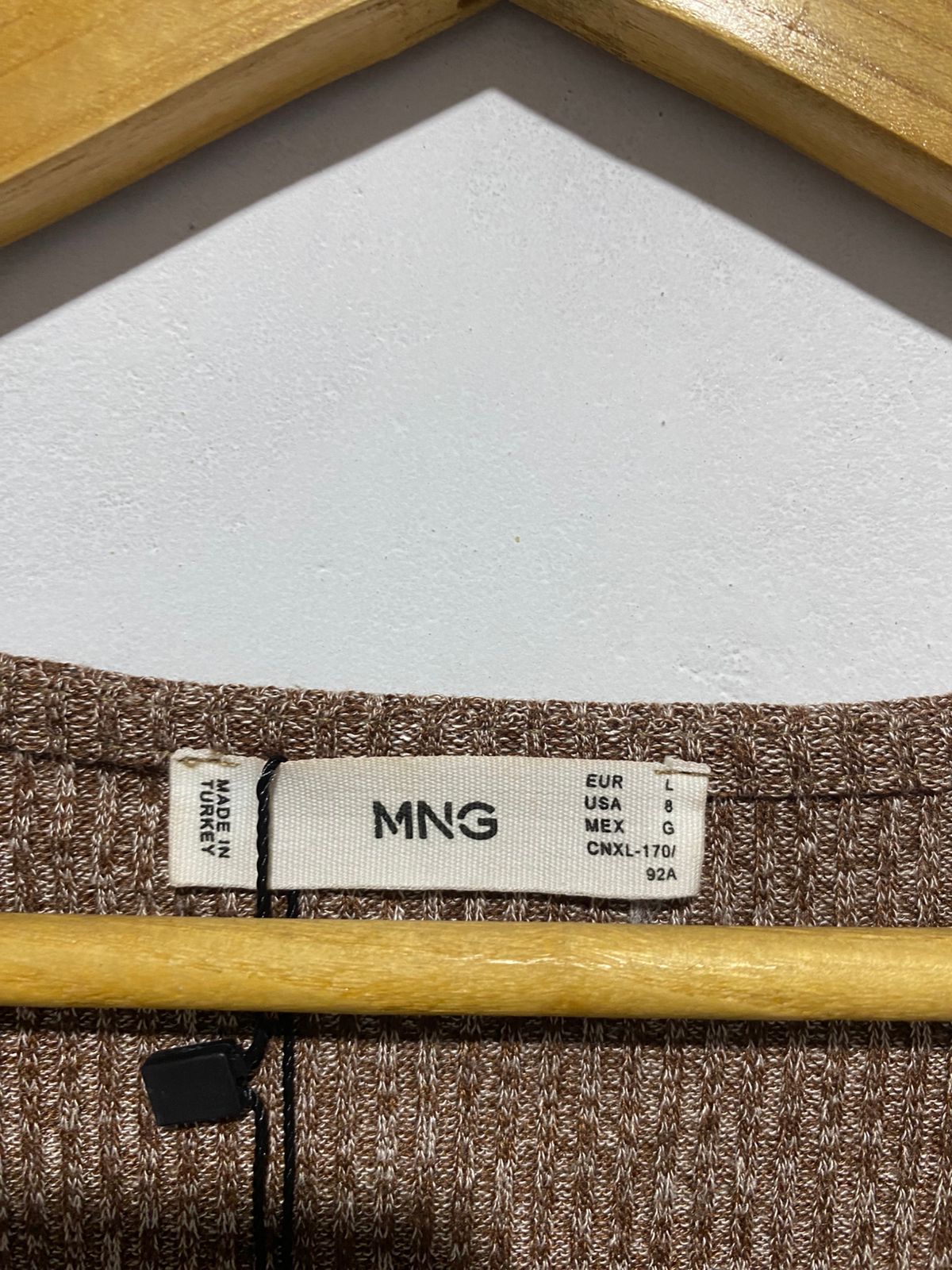 MNG|M|BUST 17|LONG SLEEVE SQUARE NECK RIBBED MIDI DRESS