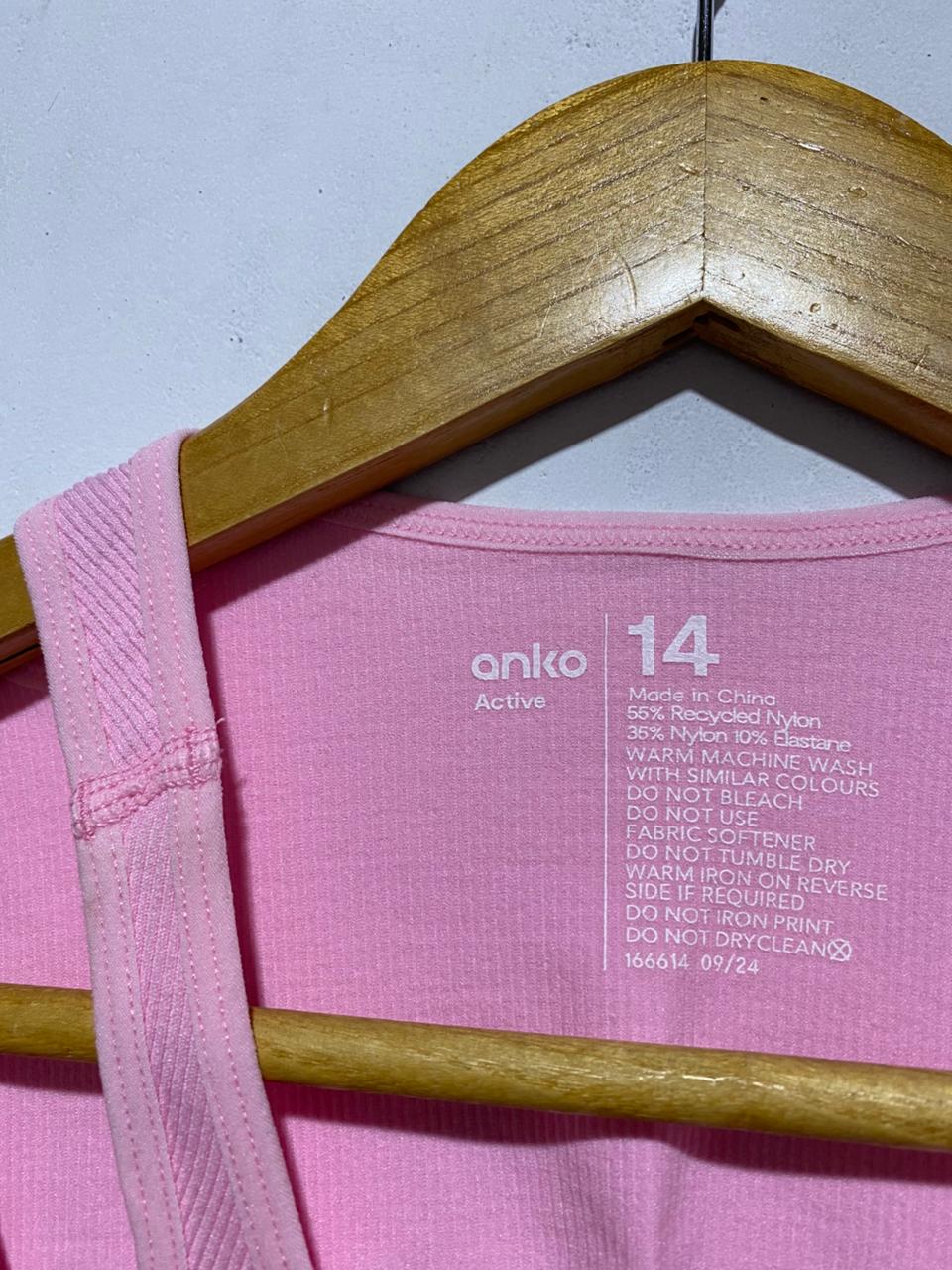 ANKO ACTIVE|SMALL|PINK SEAMLESS RIBBED ACTIVEWEAR SET