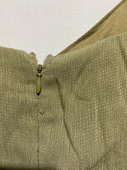 ALLY FASHION|M|BUST 17|KHAKI GREEN WIDE-LEG JUMPSUIT WITH A TIE WAIST