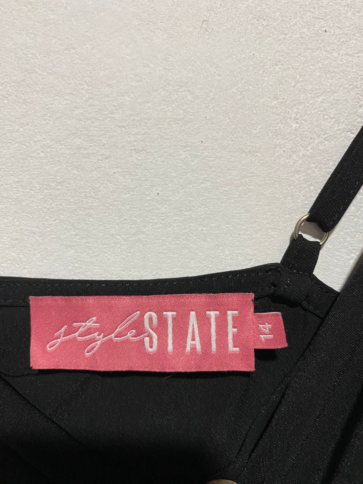 STYLE STATE|M/L|BUST 17| WOMEN'S BLACK POLYESTER SLEEVELESS JUMPSUIT