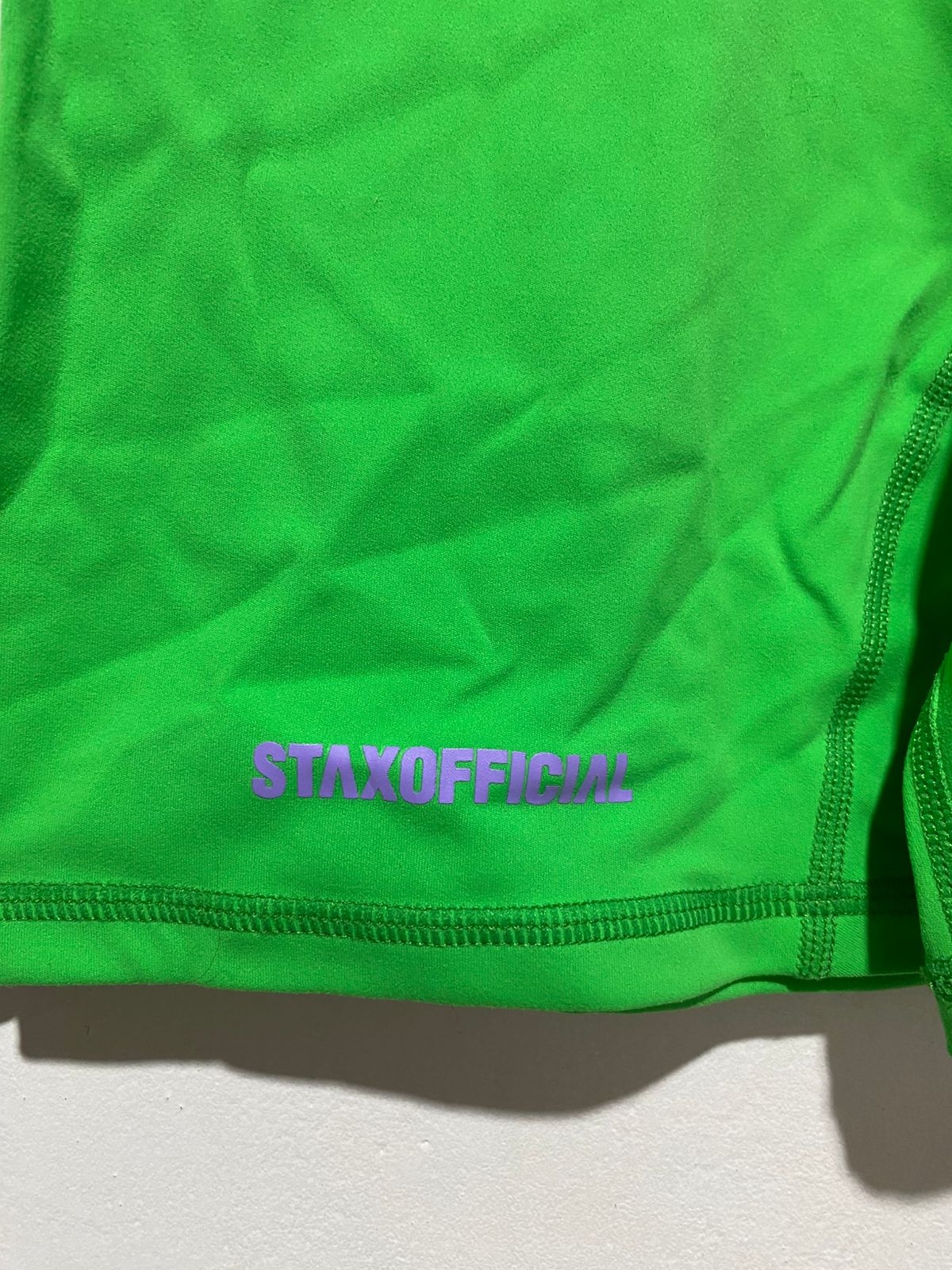 STAX|XSMALL|GREEN ATHLETIC CROP TOP AND SHORTS SET