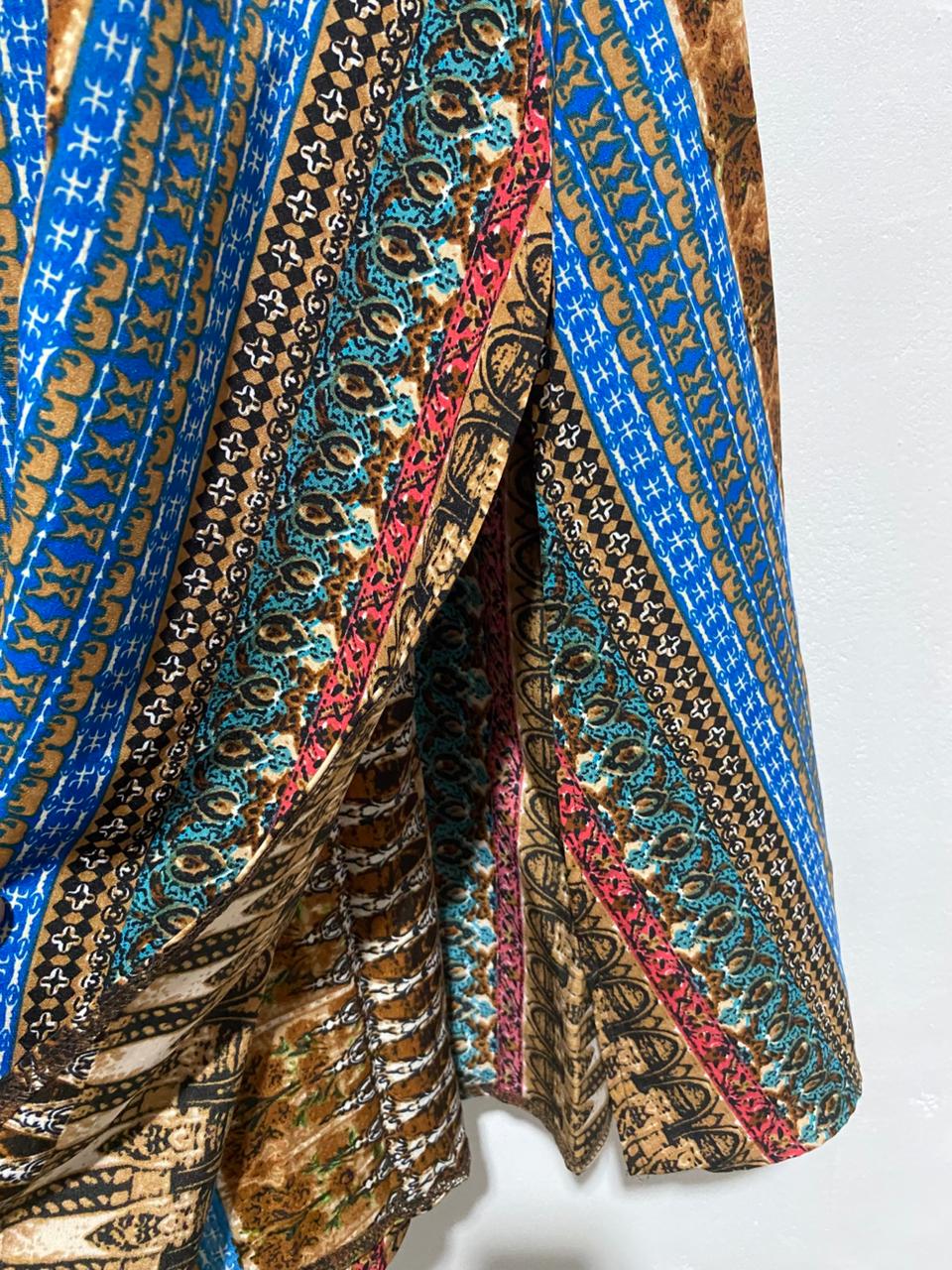 SHEIN |XL|BUST 17|MULTICOLOR AZTEC PRINT SLEEVELESS MIDI DRESS