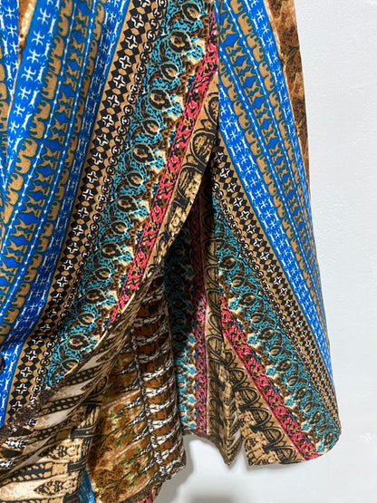 SHEIN |XL|BUST 17|MULTICOLOR AZTEC PRINT SLEEVELESS MIDI DRESS