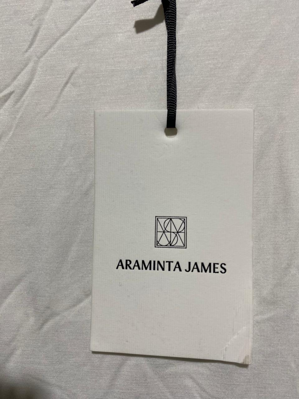 ARAMINTA JAMES|S|BUST 15|WHITE SLEEVELESS TANK TOP