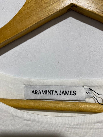 ARAMINTA JAMES|S|BUST 15|WHITE SLEEVELESS TANK TOP