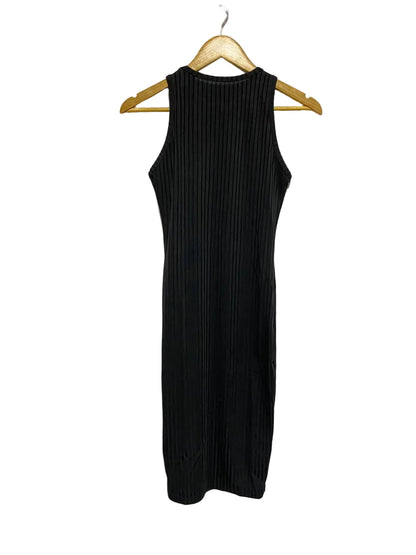SHEIN SXY|XS|BUST 14|BLACK RIBBED SLEEVELESS MIDI DRESS