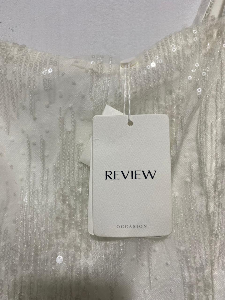 REVIEW|L|BUST 18| SANTORINI SEQUIN MIDI DRESS