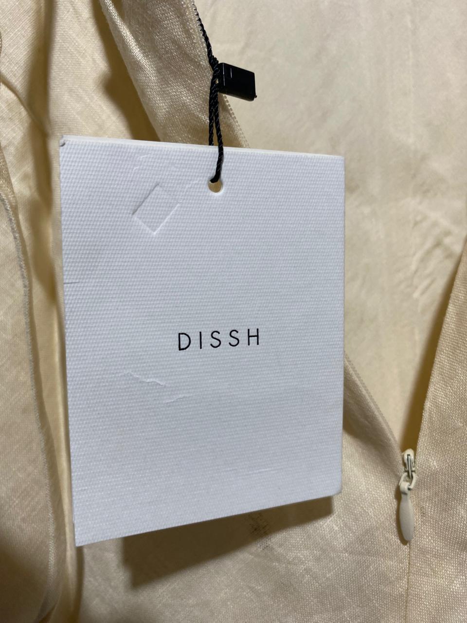 DISSH|S|BUST 14|BEIGE LINEN-BLEND SLEEVELESS MIDI DRESS