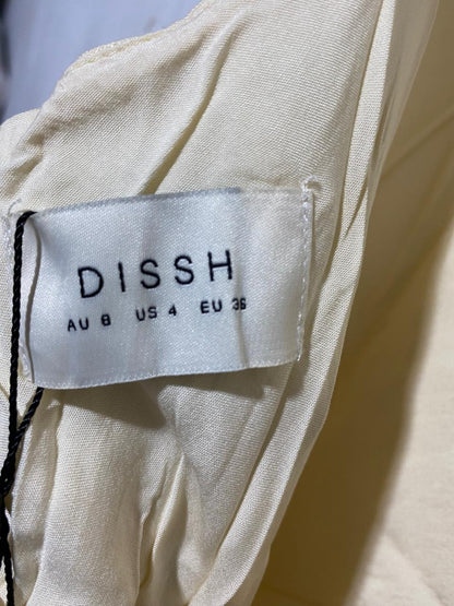 DISSH|S|BUST 14|BEIGE LINEN-BLEND SLEEVELESS MIDI DRESS