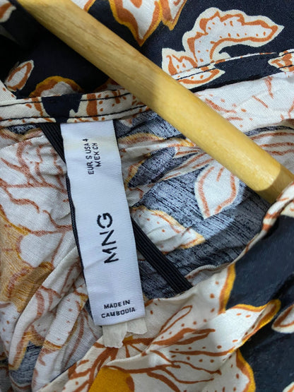 MNG|S|BUST 16|MANGO FLORAL WRAP NECKLINE DRESS