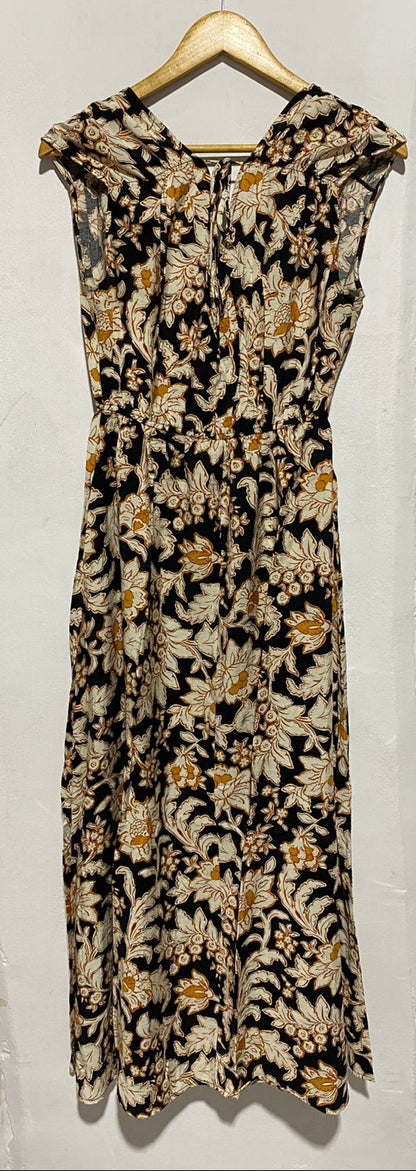 MNG|S|BUST 16|MANGO FLORAL WRAP NECKLINE DRESS