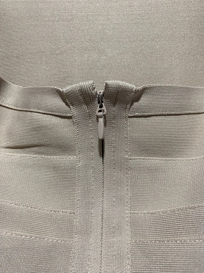 BELLA BARNETT|XS/S|BUST 13|BEIGE SLEEVELESS WIDE-LEG JUMPSUIT WITH TIE WAIST