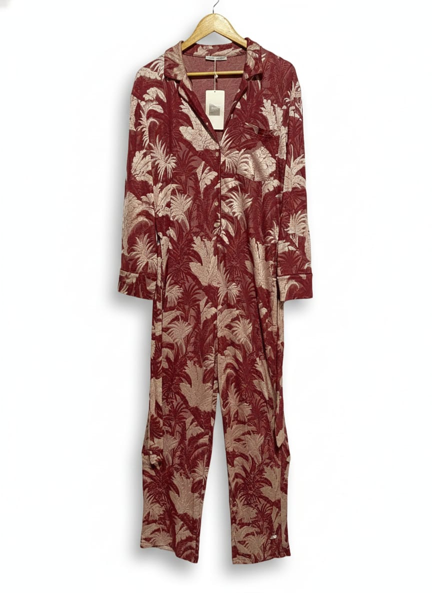 ZARA|S|BUST 19|FLORAL JACQUARD JUMPSUIT