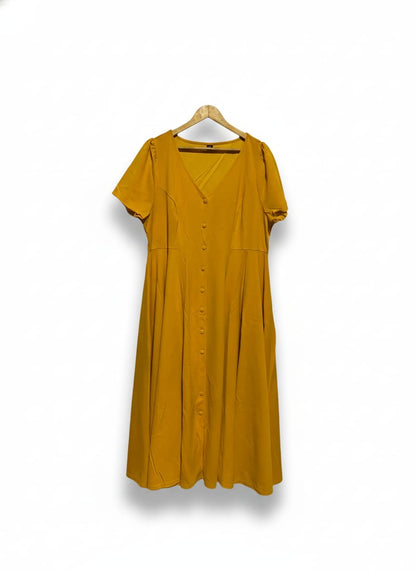 SHEIN CURVE|XXL|BUST 22| JOEL PUFF SLEEVE MIDI DRESS